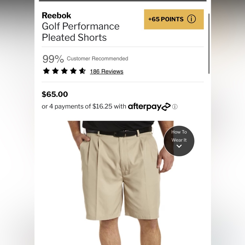 Reebok Golf shorts men’s size 48